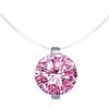 Necklaces | Feilok Feilok Solitaire Pendant 925 Sterling Silver Cubic Zirconia Cz With Transparent Chain Necklace For Women