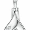 Necklaces | Sariel Teardrop Urn Necklace For Ashes - 925 Sterling Silver Blue Cremation Pendant Memorial Keepake Funeral Necklace Jewelry Gifts For Women Wife Mother