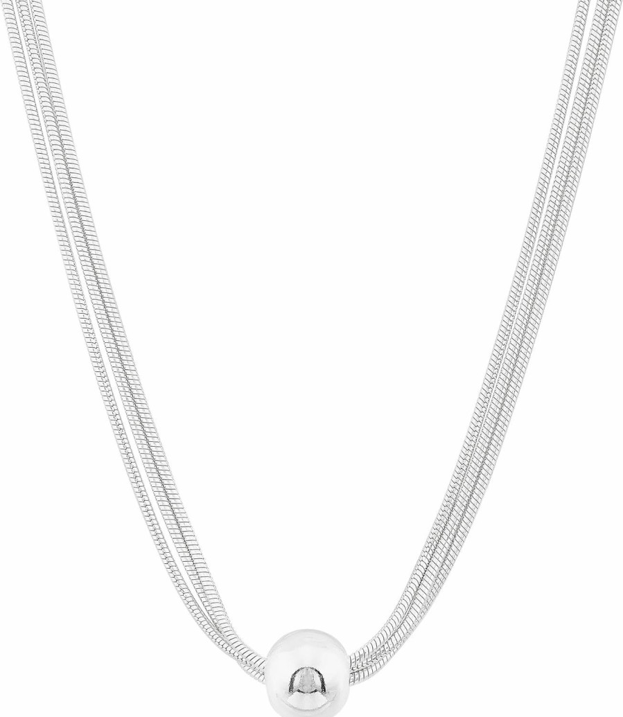 Necklaces | Silpada Silpada 'Thoreau' Multi-Strand Bead Necklace In Sterling Silver,