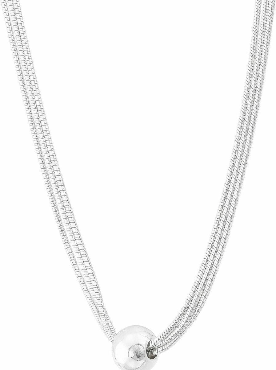 Necklaces | Silpada Silpada 'Thoreau' Multi-Strand Bead Necklace In Sterling Silver,