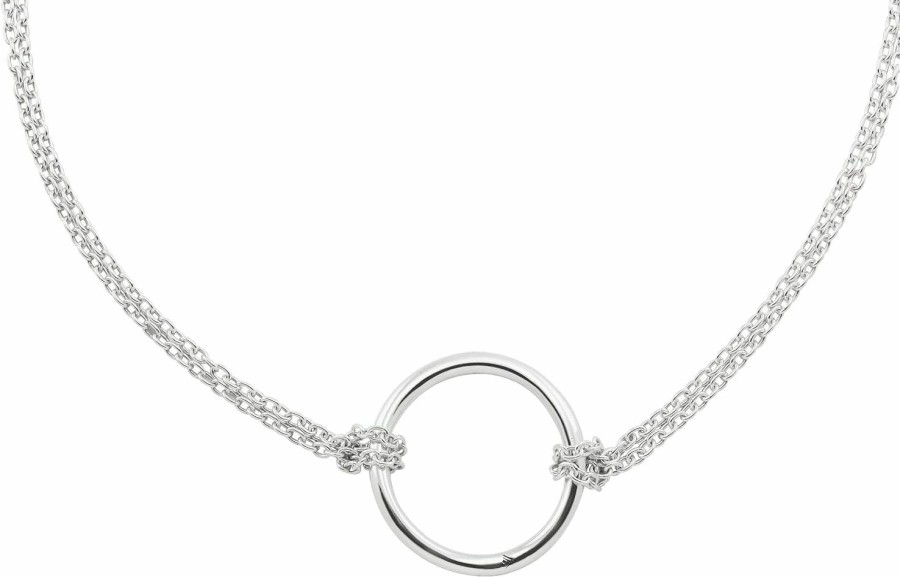 Necklaces | Silpada Silpada 'Karma Central' Choker Pendant Necklace In Sterling Silver, 14\" + 2\"