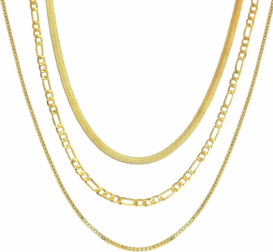 Necklaces | CHESKY Chesky 14K Gold/Silver Plated Snake Chain Necklace Herringbone Necklace Gold Choker Necklaces For Women Girl Gifts Jewelry 1.5/3/5Mm(W) 14\"/16\"(L)