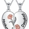 Necklaces | DAOCHONG Daochong S925 Sterling Silver Mother Daughter Granddaughter Family Heart Pendant Necklace Jewelry From Dad Mom Grandmother Son Birthday