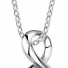 Necklaces | The Pearl Source The Pearl Source Freshwater Pearl Pendant Necklace For Women - Cultured Pearl Necklace With Infinity Design | Single Pearl Necklace For Women With 925 Sterling Silver 18\" Chain, 9.0-10.0Mm