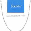 Necklaces | Jewlpire Jewlpire 2Mm Italian Luxury Solid 18K Gold Over 925 Sterling Silver Chain Necklace For Women Men Girls, Diamond Cut Rope Chain Sturdy & Comfortable Women'S Chain Necklaces, 16 18 20 22 24 26 Inch