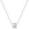 Necklaces | PAVOI Pavoi 14K Gold Plated Cubic Zirconia Rondelle Pendant Necklace For Women | Two-Toned Dainty Cz Necklaces