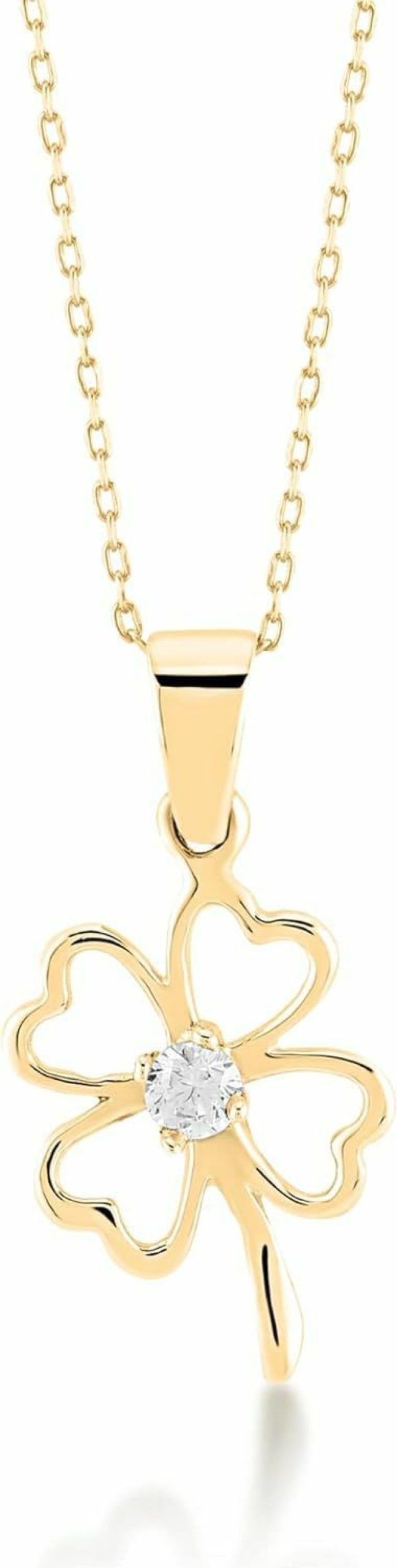 Necklaces | GELIN Gelin 14K Solid Gold 4-Leaf Clover Pendant Necklace | Clover Jewelry For Women, 18\"