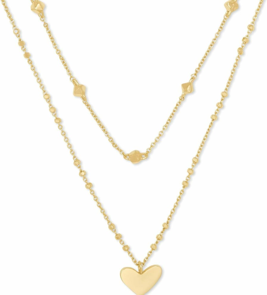 Necklaces | Kendra Scott Kendra Scott Ari Heart Multistrand Necklace, Fashion Jewelry For Women