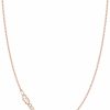 Necklaces | Jewlpire Jewlpire Solid 18K Gold Over 925 Sterling Silver Chain Necklace For Women Girls, 1.2Mm Cable Chain Necklace Thin & Dainty & Sturdy Women'S Chain Necklaces 14/16/17/18/20/22/24 Inch