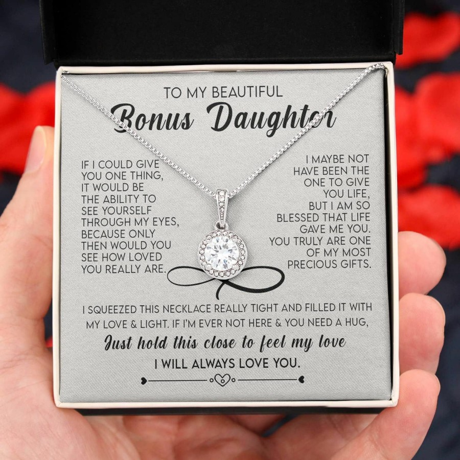 Necklaces | Larvincy Bonus Daughter Gifts, To My Unbiological Daughter Necklace With Luxury Box, Bonus Daughter Necklace, Step Daughter Gifts From Stepmom, Step Daughter Gifts From Stepdad, Stepdaughter Gifts From Stepmom