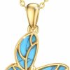 Necklaces | CUOKA MIRACLE Cuoka Miracle Opal Butterfly Necklace For Women 925 Sterling Silver Dainty Cute Butterfly Charm Jewelry Delicate Pendant Butterfly Necklace Birthday Christmas Gift For Wife Girlfriend Mom Teen