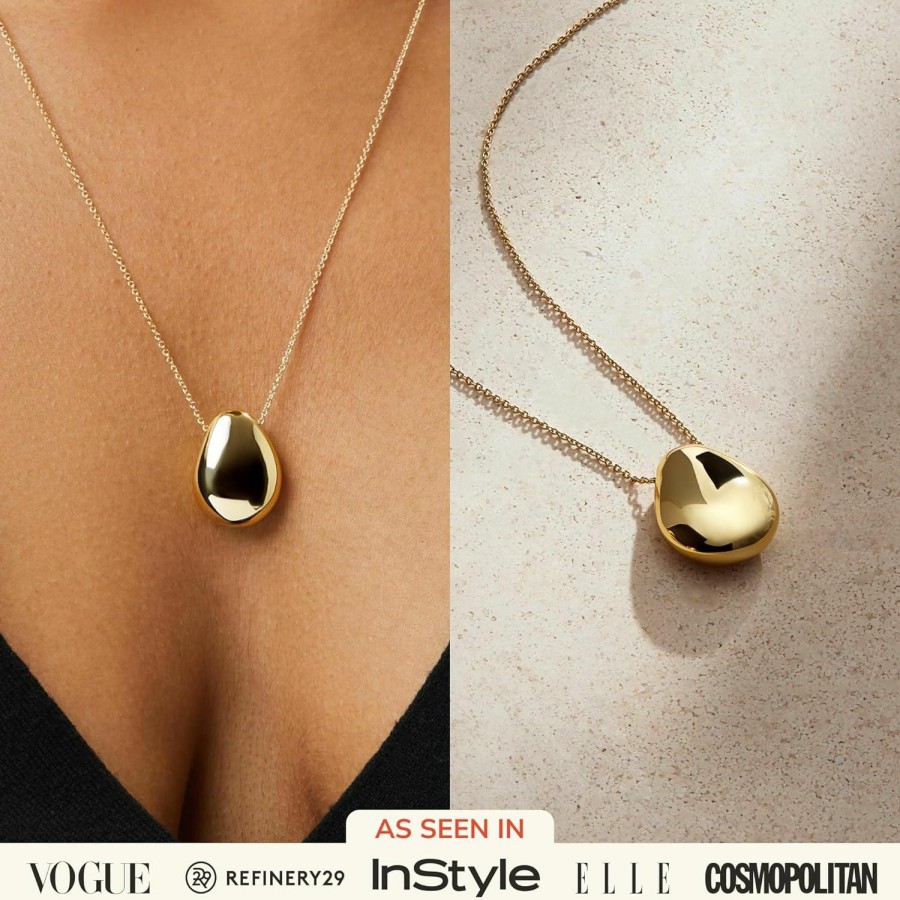 Necklaces | Ana Luisa Ana Luisa Gold Necklace And Pendant - 14K Gold Plated Necklace And Pendant Featuring Cubic Zirconia And Moonstone - Hypoallergenic, Water-Resistant & Tarnish-Free Necklaces - Elegant Necklace