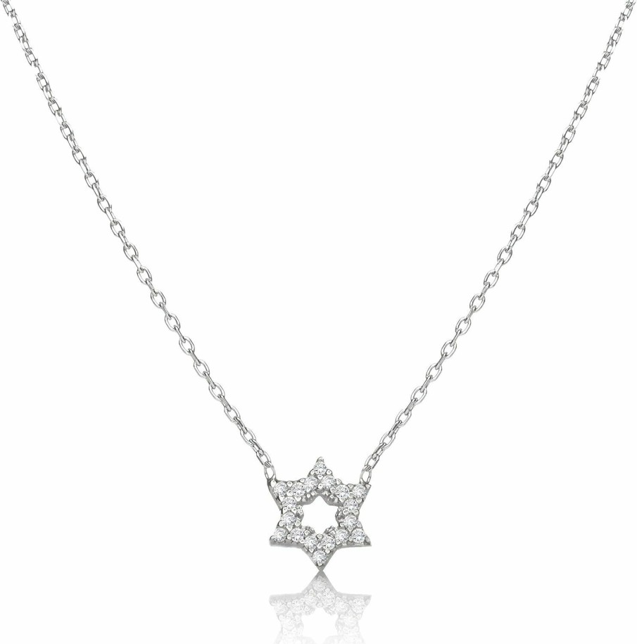 Necklaces | Alef Bet by Paula Alef Bet By Paula Jewish Star Of David Necklace In Sterling Silver For Women And Girls Small, Dainty And Beautiful