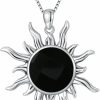 Necklaces | DOLIOX Doliox Sun Turquoise Pendant Necklace, 925 Sterling Silver Genuine Gemstones Western Jewelry Gift For Women