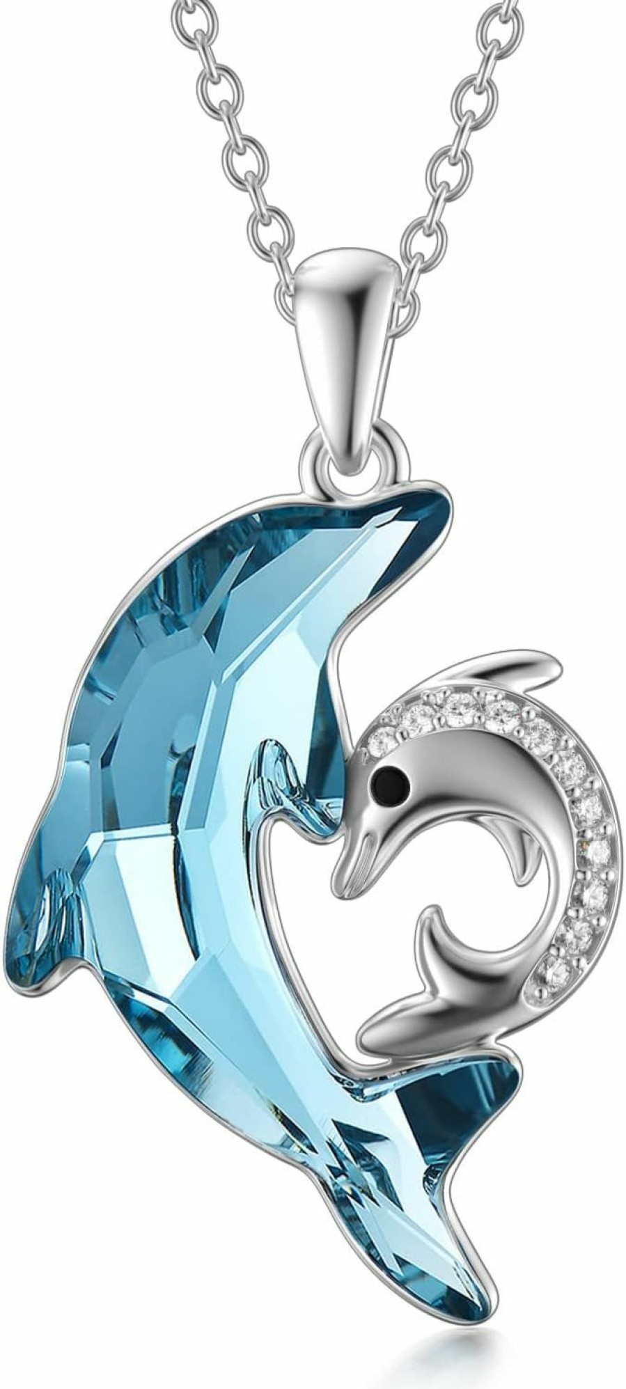 Necklaces | TOUPOP Toupop Dolphin Gifts For Women Sterling Silver Dolphin Crystal Pendant Necklace Jewelry Gifts For Women Girls Mom On The Birthday Beach Mothers Day Graduation