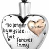 Necklaces | RIMZVIUX Rimzviux Cremation Jewelry For Ashes -No Longer By My Side Forever In My Heart Urn Pendant Necklace For Ashes Grandma Grandpa Mom Dad Papa Nana Brother Sister