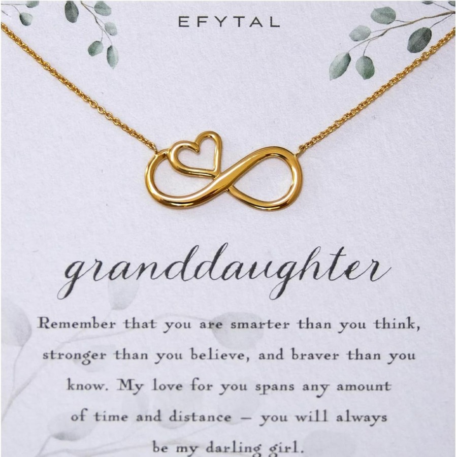 Necklaces | EFYTAL Efytal Granddaughter Gifts From Grandma, Granddaughter Necklace, Sterling Silver Or Gold Plated Infinity Necklace For Women, Granddaughter Birthday Gifts, Mothers Day Grandma Gifts, Grandma Birthday Gifts