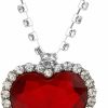 Necklaces | HEYu jewelry Heyu Jewelry Titanic Heart Of The Ocean Love Heart Shaped Necklace With Royal Blue Crystal Pendant For Women Wife