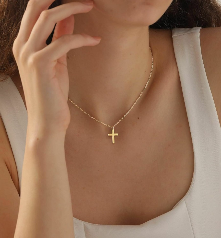 Necklaces | DEARMAY Dearmay Cross Necklace For Women, Dainty Gold Silver Cross Necklaces For Women Simple Layered Small Cross Choker Necklace Thin Chain Necklaces Aesthetic Jewelry For Women Girls Gift