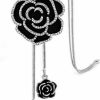 Necklaces | Sither Cathercing Rhinestone Black Rose Pendant Long Necklace For Women Sweater Chain Statement Necklace Choker Adjustable Elegant Jewelry Crystal Accessories Dressy Collocation Winter Evening Party Wedding