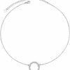 Necklaces | Ladytree Ladytree S925 Sterling Silver Dainty Simple Choker Necklace,Rolo Chain,Adjustable 13 Inches To 16 Inches