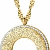 Necklaces | Qitian Qitian Islamic Jewelry Gifts For Women Muslim Pendant Gold Allah Arabic Necklaces Ayatul Kursi Necklace Islam Eid Ramadan Gifts For Women Men(Gold-Hollow With Cz)