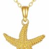 Necklaces | KECHO 14K Gold Starfish Pendant Necklace Yellow Gold Fine Jewelry Birthday Gifts For Women Teen Girls