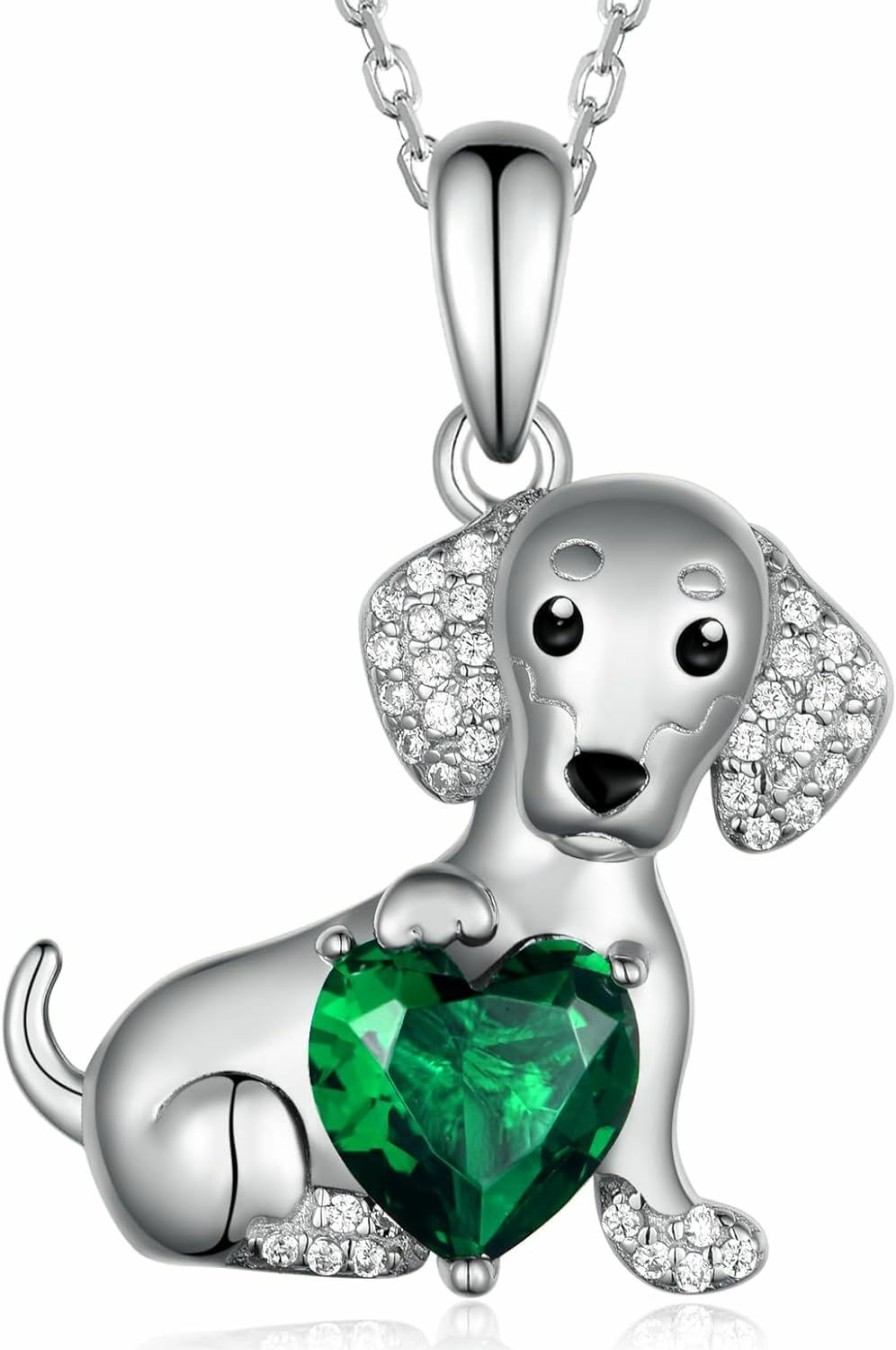 Necklaces | Feijiesi Feijiesi Dog Necklace Sterling Silver Yorkie/Dachshund Pendant Necklace Dog Jewelry For Women Girls Men Boys