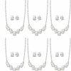 Necklaces | DHQH Dhqh Bridesmaid Necklace Earrings Set Gifts I Couldn'T Say I Do Without You Cubic Zirconia Leaf Pendant Necklace Bridesmaid Proposal Gift Set Of 4 6