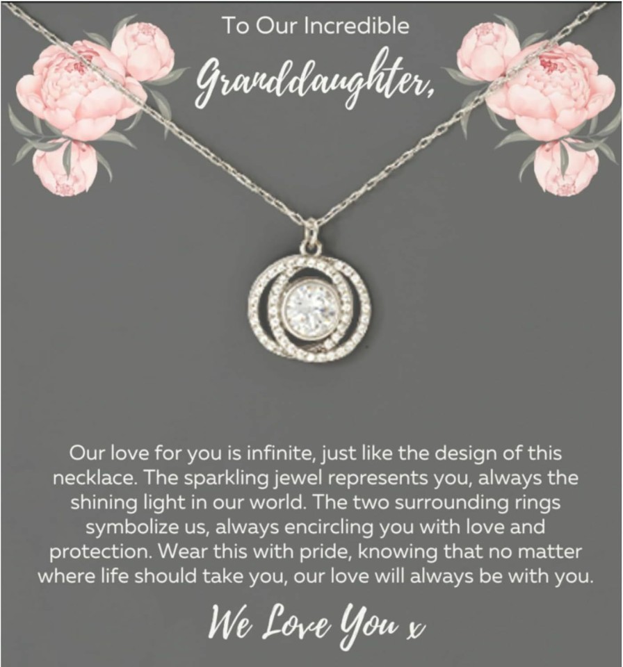 Necklaces | Winigolfe Design To Our Granddaughter Necklace From Grandparents, Gifts For Granddaughter, Jewelry For Granddaughter, Granddaughter Necklace Sterling Silver, Necklaces For Granddaughter From Both Grandparents