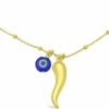 Necklaces | Fronay Silver Collection Fronay Italian Red Horn Necklace - 14K Gold Plated Silver Cornicello Good Luck Pendant