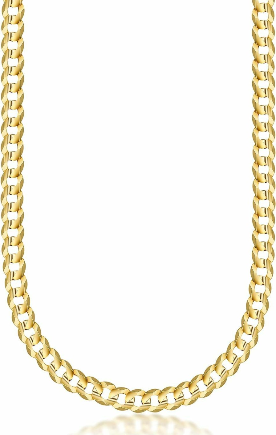 Necklaces | PORI JEWELERS Pori Jewelers 14K Yellow Gold 5Mm Cuban/Curb Chain Necklace - Made In Italy