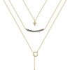 Necklaces | Turandoss Gold Layered Necklaces For Women - 14K Gold Plated Handmade Multilayer Bar Pearls Coin Disc Moon Butterfly Medallion Adjustable Dainty Layered Choker Necklaces For Women Jewelry