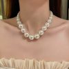 Necklaces | fxmimior Fxmimior Boho Short Large Vintage Pearl Shiny Choker Necklaces Dainty Pearls Simple 1920S Choker Necklace Gold Chain Choker Necklaces Halloween Prom Party Bar Necklace For Women