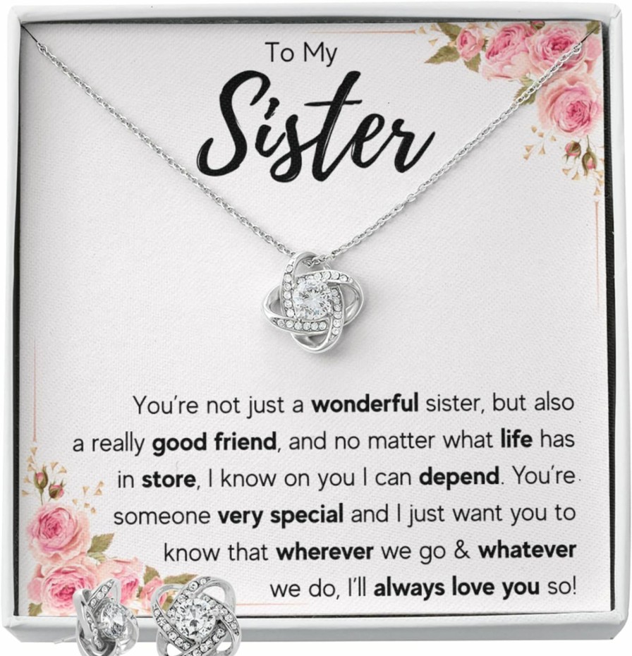 Necklaces | FG Family Gift Mall Fg Family Gift Mall Sisters Gifts From Sister Necklaces For 2 Big Sister And Little Sister Happy Birthday Present For Women Jewelry Best Sister With Message Card And Gift Box