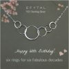 Necklaces | EFYTAL Efytal 60Th Birthday Gifts For Women, Sterling Silver Six Circle Necklace For Her, Gifts For 60 Year Old Woman, 60Th Birthday Necklace, Birthday Gifts For Women Turning 60, 60Th Birthday Gift Ideas