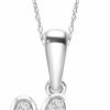 Necklaces | Diamond2Deal Diamond2Deal 10K Solid Gold Diamond Dog Paw Print Pendant Rope Chain Necklace For Women 18Inch (1/8Ct/ I2,H-I)