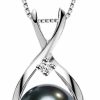 Necklaces | NONNYL Nonnyl Gifts For Wife Women Anniversary-Tahitian Black Pearl Necklace-Mom Girlfriend Her Fine Jewelry Mothers Day Valentines Day Christmas Birthdays Gift