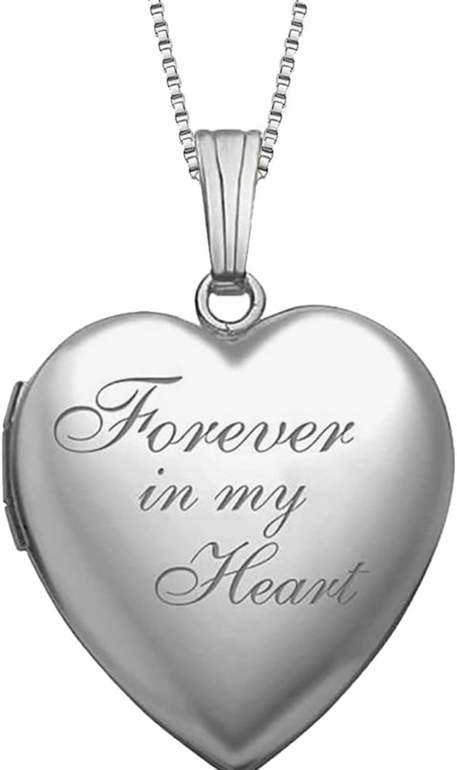 Necklaces | PicturesOnGold.com Picturesongold.Com Forever In My Heart Locket Necklace For Women That Hold Pictures In Personalized Sterling Silver Or Yellow Gold.