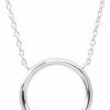 Necklaces | Silpada Silpada 'Karma' Open Circle Necklace In Sterling Silver, 18\" + 2\"