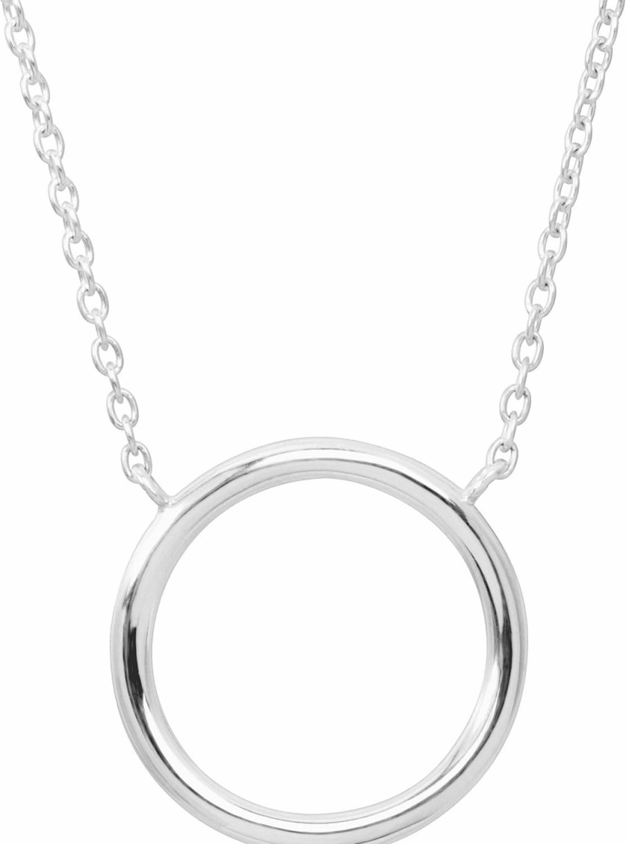 Necklaces | Silpada Silpada 'Karma' Open Circle Necklace In Sterling Silver, 18\" + 2\"