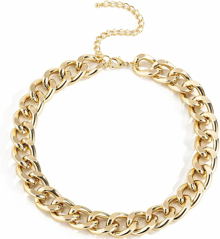 Necklaces | Ingemark Ingemark Cuban Chunky Link Chain Choker Uni Punk Style Thick Wide Necklace Jewelry