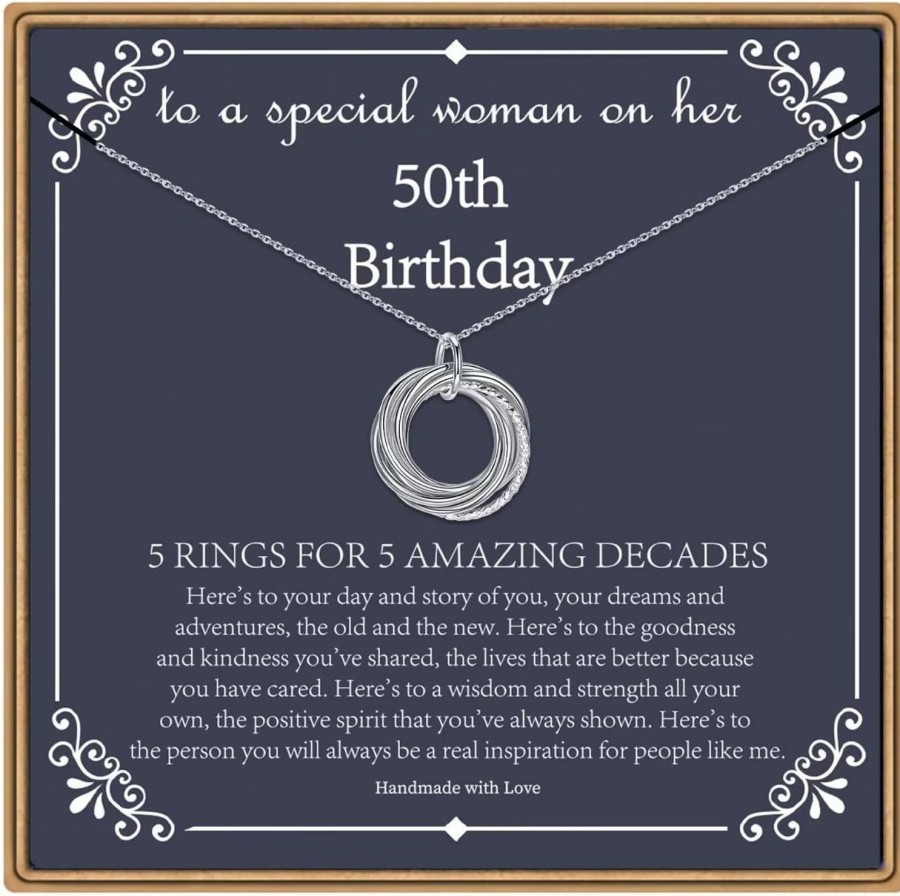 Necklaces | IEFLIFE Ieflife Birthday Gifts For Women, Sterling Silver Necklaces 30Th 40Th 50Th 60Th 70Th 80Th 90Th Birthday Necklace For Her 30 40 50 60 70 80 90 Years Old Birthday Gifts For Women 3 4 5 6 7 8 9 Decade Birthday Jewelry For Women