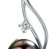 Necklaces | CHAULRI Chaulri Tahitian Black Pearl Pendant Necklace 18K Gold Over Sterling Silver 19 Inch Adjustible Chain - Real Black Pearls Jewelry Gifts For Women Wife Mom Daughter