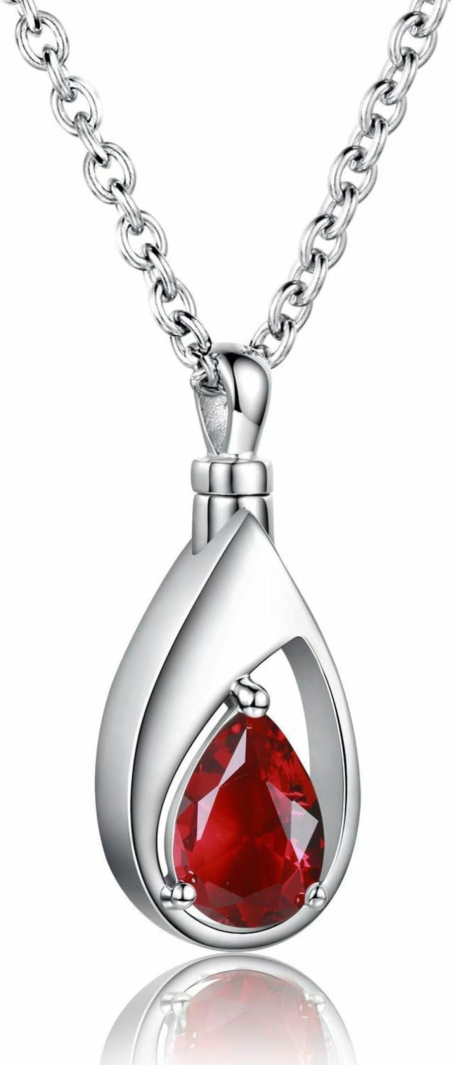 Necklaces | Sariel 925 Sterling Silver Cremation Jewelry Memorial Cz Teardrop Ashes Keepsake Urns Pendant Necklace For Urn Necklaces Ashes Jewelry Gifts