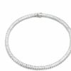 Necklaces | NYC Sterling Nyc Sterling Women'S Luxury Cubic Zirconia Emerald Cut Tennis Necklace