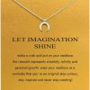 Necklaces | LANG XUAN Lang Xuan Message Card Compass Pendant Necklace Friendship Sun Good Luck Elephant Starfish Pendant Chain Necklace With Gift Card