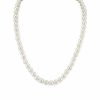 Necklaces | The Pearl Source The Pearl Source Real Pearl Necklace For Women With Aaa+ Quality Round White Freshwater Genuine Cultured Pearls | 14K Gold Clasp