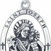 Necklaces | Brisskaari Brisskaari St Michael/St Christopher/St Patrick/St Jude/St Benedict/St Joseph Pendant Necklace 925 Sterling Silver Saint Patron Catholic Religous Protection Amulet Medal For Men Women