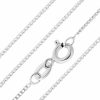 Necklaces | Aeon Aeon Jewellery 925 Sterling Silver Necklace - 1Mm Diamond Cut Curb Chain Necklace | Choose From 16\" -30\" Chain | For Layered Looks, Gifts Or Pendant Replacements | With Polishing Cloth & Pouch Bag